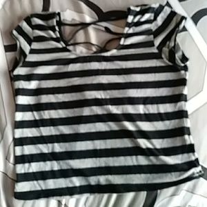 Cute gray and black crop top